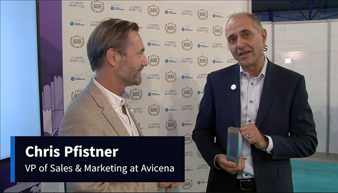 ECOC 2026 Industry Award presentation to Chris Pfistner of Avicena